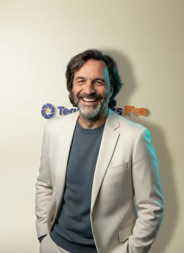 David's professional headshot transformation - After